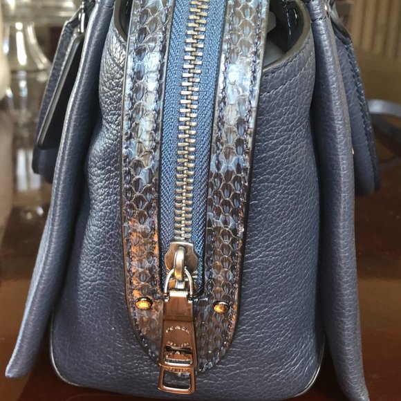 Coach Drew Satchel With Snakeskin Detail NWOT - Picture 6 of 8